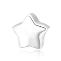Real 925 Sterling Silver Star Bead Charm, Compatible with Pandora All Other Charm Bracelet