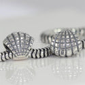 1pc Solid 925 Sterling Silver Sea Shell Bead Ocean Lover Charm, Compatible with Pandora All Other Charm Bracelet, EC224