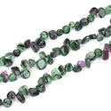 Natural Ruby Zoisite Gemstone Petal Keishi Beads, Irregular, 10mm-20mm, Hole ID 1mm, 1 Strand/15 Inch, GZ6-13
