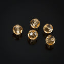50pcs Adabele Austrian Faceted Round Crystal Beads #5000, Golden Champagne, Size Selections: 4mm/6mm/8mm/10mm