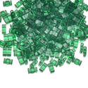 10g Miyuki Half Tila Seed Beads 5x2.3mm, Transparent Pistachio (HTL-146)