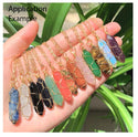 4pcs Natural Dalmatian Jasper Double Point Gemstone Wand, 32mm Loose Cut Stones G3P-E14
