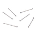 100pcs 304 Stainless Steel 2-Hole Bar Link Connectors, 1.2mm Hole, Size Selections: 15mm/20mm/25mm/30mm