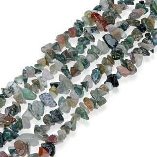 Natural Indian Agate Gemstone Chip Beads, Free Form, 5mm-8mm, Hole ID 1mm, 1 Strand/31 Inch, GZ1-23