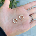 2pcs Real 1/20 14K Gold Filled 12mm Horseshoe Huggie Leverback Earring Hooks with Close Ring, 12mm, JK1-T
