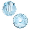 50pcs Adabele Austrian Faceted Round Crystal Beads #5000, Aquamarine Blue, Size Selections: 4mm/6mm/8mm/10mm