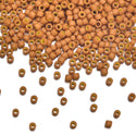 7.5g Miyuki Delica 11/0 Seed Beads, Opaque Pumpkin DB653