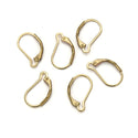 50pcs Raw Brass Interchangeable Leverback Earring Hooks, 17mm, Unplated/Uncoated, CX260