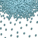 7.5g Miyuki Delica 11/0 Seed Beads Matte Glazed Luster Turquoise Blue DB375