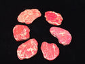 5pcs Natural Grade A Lucky Red Impression Aqua Terra Jasper Beads, Large Flat Slab Gemstone Beads, Smooth Free Form, 15-45mm, Hole ID 1mm, GX10