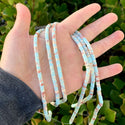 Natural Blue Impression Aqua Terra Jasper Gemstone Heishi Tube Rondelle Beads, 4x2mm/Small, Hole ID 0.9mm, 14.5 Inch/1 Strand, GH-C6