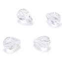 24pcs Adabele Austrian Faceted Teardrop Crystal Beads #5500, Crystal Clear, 10mm x 8mm, Hole ID 1.1mm, SST-1001