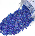 25g Miyuki Rocaille 11/0 Round Seed Beads Translucent Rainbow Cobalt RR-177