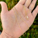 1pc 1/20 14K Gold Filled Satellite Bead Station Cable Link Chain Necklace, Thin Small, 1.9mm Beads, Non Tarnish, Length Selections: 16 inch/18 inch/20 inch