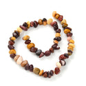 Natural Mookaite Jasper Gemstone Smooth Tumbled Pebble Beads, Irregular, 8mm-10mm, Hole ID 1mm, 1 Strand/15 Inch, GZ3-12
