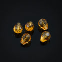 24pcs Adabele Austrian Faceted Teardrop Crystal Beads #5500, Amber Topaz, 8mm x 6mm, Hole ID 1mm, SST-807