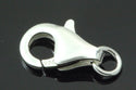 5pcs 925 Sterling Silver Lobster Claw Clasps, Size Selections: 10mm/11mm/13mm/15mm