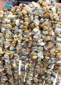 Natural Crazy Lace Agate Gemstones Chip Beads, Free Form, 5mm-8mm, Hole ID 1mm, 1 Strand/31 Inch, GZ1-21