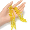 250pcs Creative Club Faceted Bicone Crystal Glass Beads, Light Topaz Yellow, 6mm (0.24 Inch), Hole ID 1mm, CCB609