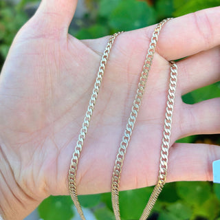 33 Feet Diamond Cut Curb Cuban Chain Link, Raw Brass Uncoated/Unplated, 5.2x3.5mm