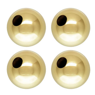 5pcs 925 Sterling Silver Seamless Round Spacer Beads, Real 18K Yellow Gold Plated, 10mm, Hole ID 1.8mm, SS344