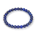 1 Strand Stretch Natural Blue Lapis Lazuli Beaded Gemstone Bracelet, 6mm Beads, Length Selections: 7 inch/7.5 inch/8 inch