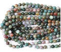 AAA Natural Indian Agate Agate Gemstone Round Beads, 15 Inch/1 Strand, Size Selections: 4mm/6mm/8mm/10mm