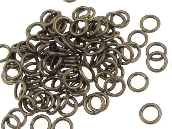 200pcs Open Jump Rings, O Rings, Antique Bronze Plated, Size Selections: 4mm/6mm/8mm/10mm/12mm
