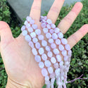 Natural Kunzite Gemstone Oval Tumbled Pebble Beads, Irregular, 8mm to 10mm, Hole ID 1mm, 15 Inch/1 Strand, GZ12-23