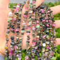 Natural Multi Colors Tourmaline Gemstone Chip Beads, Free Form, 5mm-8mm, Hole ID 1mm, 1 Strand/31 Inch, GZ1-11