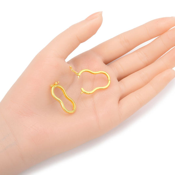 2pcs Tarnish Resistant Figure 8 Twister Hinged Necklace Shortener Clasp, 18K Yellow Gold Plated Brass, Size Selections: 9-10mm, 10-11mm, 12-13mm