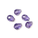 24pcs Adabele Austrian Faceted Teardrop Crystal Beads #5500, Tanzanite Purple, 8mm x 6mm, Hole ID 1mm, SST-826