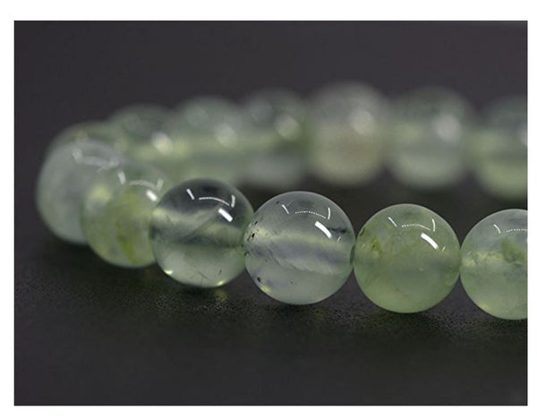 Natural Green Prehnite Gemstone Round Beads, 15 Inch/1 Strand, Size Selections: 4mm/6mm/8mm/10mm