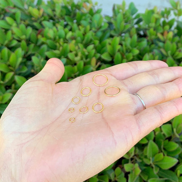 20pcs 925 Sterling Silver Open Jump Rings, Real 18K Yellow Gold Plated, 0.8mm/20 Gauge, Size Selections: 4/6/8/10/12mm