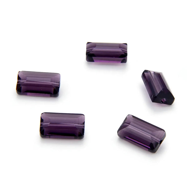 25pcs Adabele Austrian Faceted Rectangle Crystal Beads #5055, Purple Velvet, 14mm x 8mm, Hole ID 1.2mm, SSRT1427
