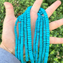 Natural Stabilized Blue Turquoise Gemstone Rondelle Beads, 15 Inch/1 Strand, Size Selections: 4x2mm, 5x3mm, 6x3mm, 8x5mm