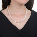 Natural Grade AAA+ Round White Cultured Freshwater Pearl Necklace, 8-9mm Pearl Strand, Length Selections: 16 inch/18 Inch