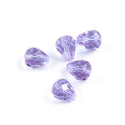 24pcs Adabele Austrian Faceted Teardrop Crystal Beads #5500, Light Violet, 12mm x 10mm, Hole ID 1.2mm, SST-1204
