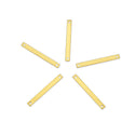 10pcs 30mm 2-Hole Rectangle Bar Links, Tarnish Resistant, 18K Yellow Gold Plated Brass, BFW-A22