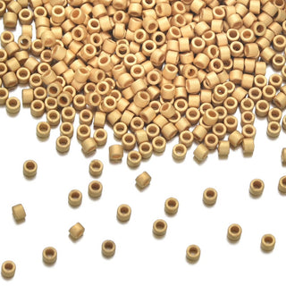 7.5g Miyuki Delica 11/0 Seed Beads Transparent Matte 24Kt Gold Plated DB331