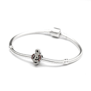 Solid 925 Sterling Silver Music Note Charm Treble Clef Note Charm Cubic Zirconia CZ