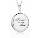 5pcs 316 Surgical Stainless Steel Living Memory Floating Lockets "Forever in My Heart", 28mm Round Waterproof Pendants, MP-B4