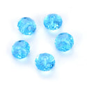 24pcs Adabele Austrian Faceted Rondelle Crystal Beads #5040, Aquamarine (Blue), Size Selections: 6x4mm, 8x6mm, 10x8mm