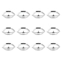 10pcs 925 Sterling Silver Saucer Rondelle Spacer Beads, 8mm, Hole ID 2.2mm, SS52-BB