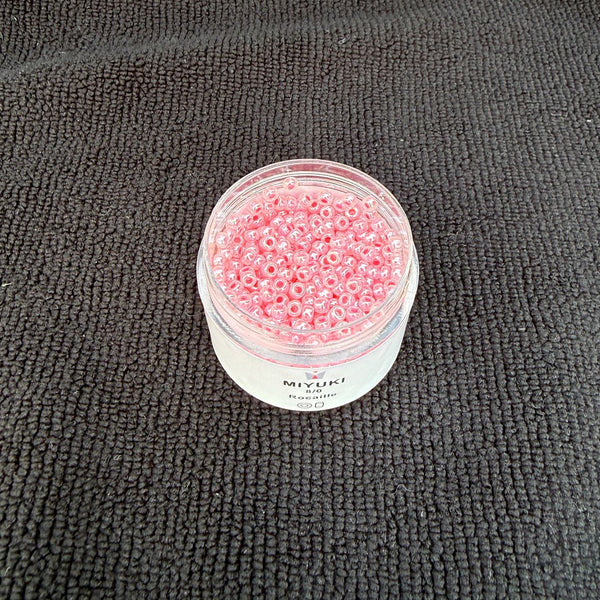 25g Miyuki Rocaille 8/0 Seed Beads Opaque carnation Pink Alabaster RR-535