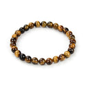 1 Strand Stretch Natural Grade A Yellow Tiger Eye  Beaded Gemstone Bracelet, 6mm Beads, Length Selections: 7 inch/7.5 inch/8 inch