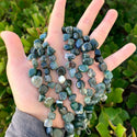 Natural Moss Agate Gemstone Petal Keishi Beads, Irregular, 10mm-20mm, Hole ID 1mm, 1 Strand/15 Inch, GZ6-25