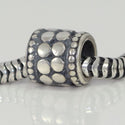 1pc Solid 925 Sterling Silver Double Ring Promise Protection Bead Charm, Compatible with Pandora All Other Charm Bracelet, EC117