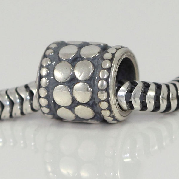 1pc Solid 925 Sterling Silver Double Ring Promise Protection Bead Charm, Compatible with Pandora All Other Charm Bracelet, EC117