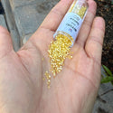 7.5g Miyuki Delica 11/0 Seed Beads, Translucent Silver-Lined Jonquil DB623